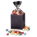 Faux Leather Pen & Pencil Cup with Jelly Belly Jelly Beans